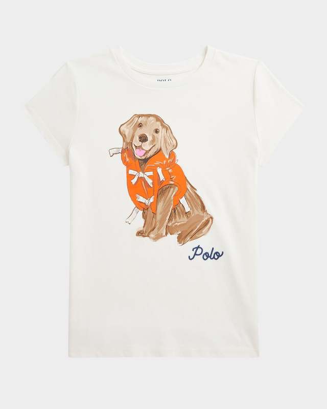 Girl's Dog Graphic T-Shirt, Size S-XL